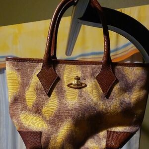 Vivienne Westwood Brown and Gold Women's Tote Bag